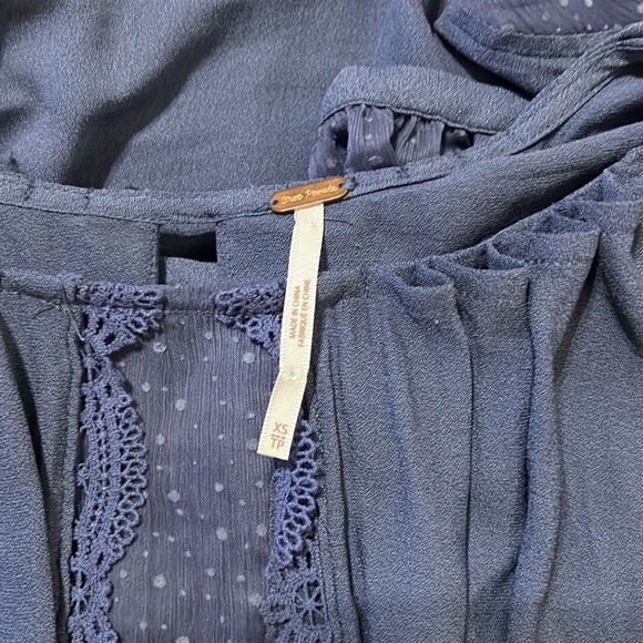 Free People Woman’s Boho Chic Long Sleeve Soul‎ Serene Blouse - Picture 5 of 7